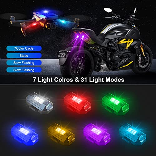 4Pcs Wireless LED Strobe Lights for Drones & Vehicles
