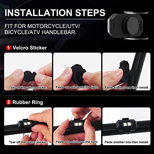 4Pcs Wireless LED Strobe Lights for Drones & Vehicles