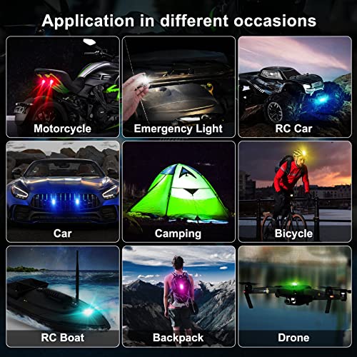 4Pcs Wireless LED Strobe Lights for Drones & Vehicles