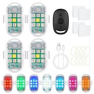 Ainiv 4PCS Colorful LED Strobe Drone Lights