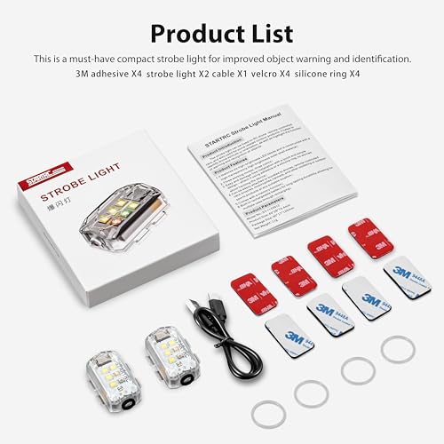 STARTRC Rechargeable Drone Strobe Light (2-Pack)