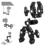 Versatile Dual Camera Clamp Mount with Ball Heads