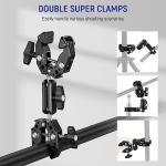 Versatile Dual Camera Clamp Mount with Ball Heads