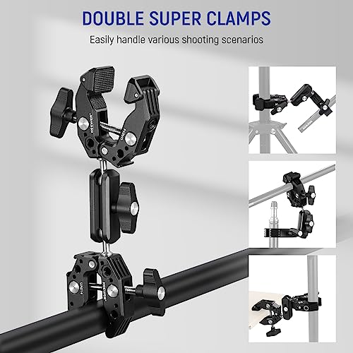 Versatile Dual Camera Clamp Mount with Ball Heads