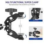 Versatile Dual Camera Clamp Mount with Ball Heads