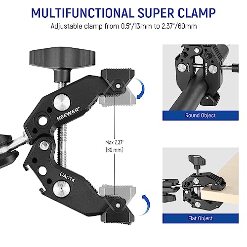 Versatile Dual Camera Clamp Mount with Ball Heads