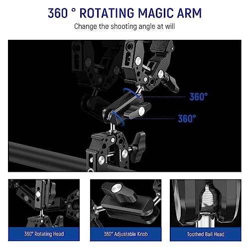 Versatile Dual Camera Clamp Mount with Ball Heads
