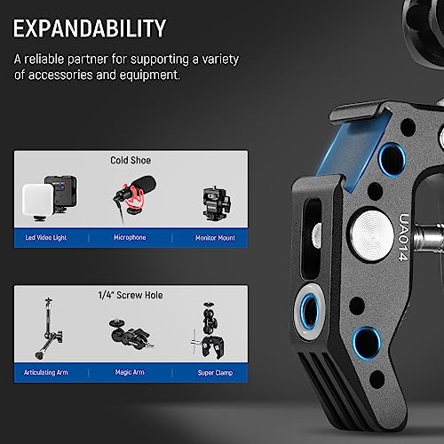 Versatile Dual Camera Clamp Mount with Ball Heads