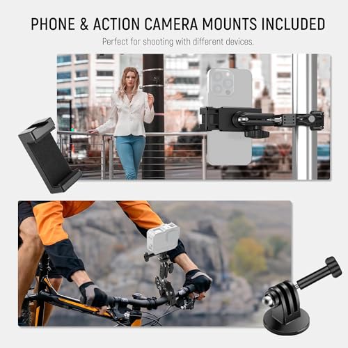 NEEWER Super Clamp with Dual Ballhead Magic Arm