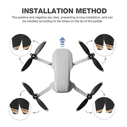 Mavic Mini RC Drone Propellers - Black & Gold