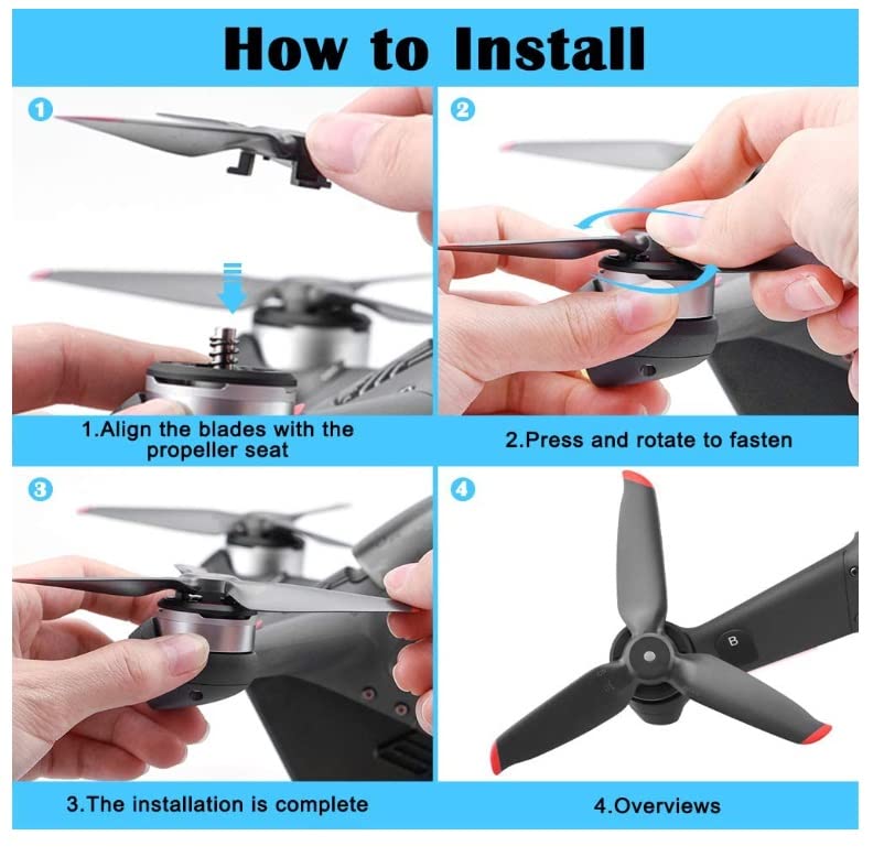 4x Low Noise FPV Propellers for DJI Combo