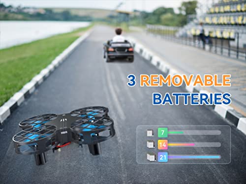 Mini Drone for Kids - Altitude Hold, Headless Mode, 3 Batteries