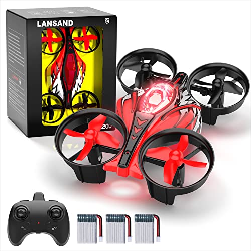 Red Mini Drone with 3 Batteries - Kids' Favorite