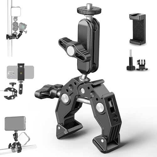 NEEWER Super Clamp with Dual Ballhead Magic Arm