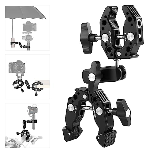 Versatile Dual Camera Clamp Mount with Ball Heads