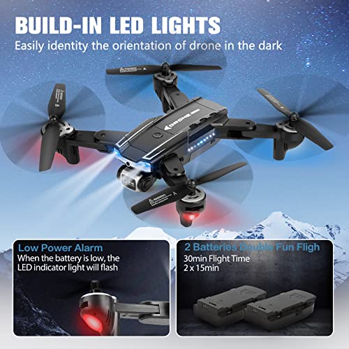 Foldable Dual Camera Drone for Adults & Kids