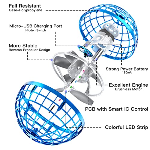 Hand-controlled Flying Orb with RGB Lights for Kids