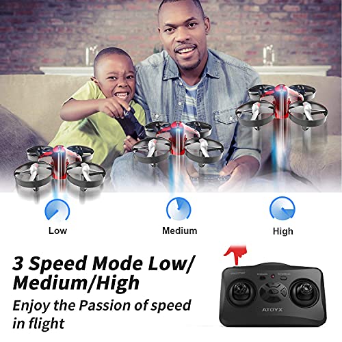Beginner Mini Drone with Auto Hover and 3D Flip - Red
