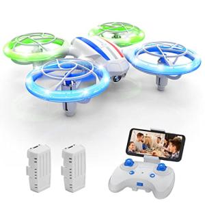 DEERC Mini Drone with HD Camera and LED Lights