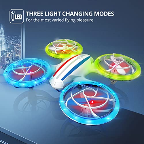 DEERC Mini Drone with HD Camera and LED Lights