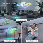 DEERC Mini Drone with HD Camera and LED Lights