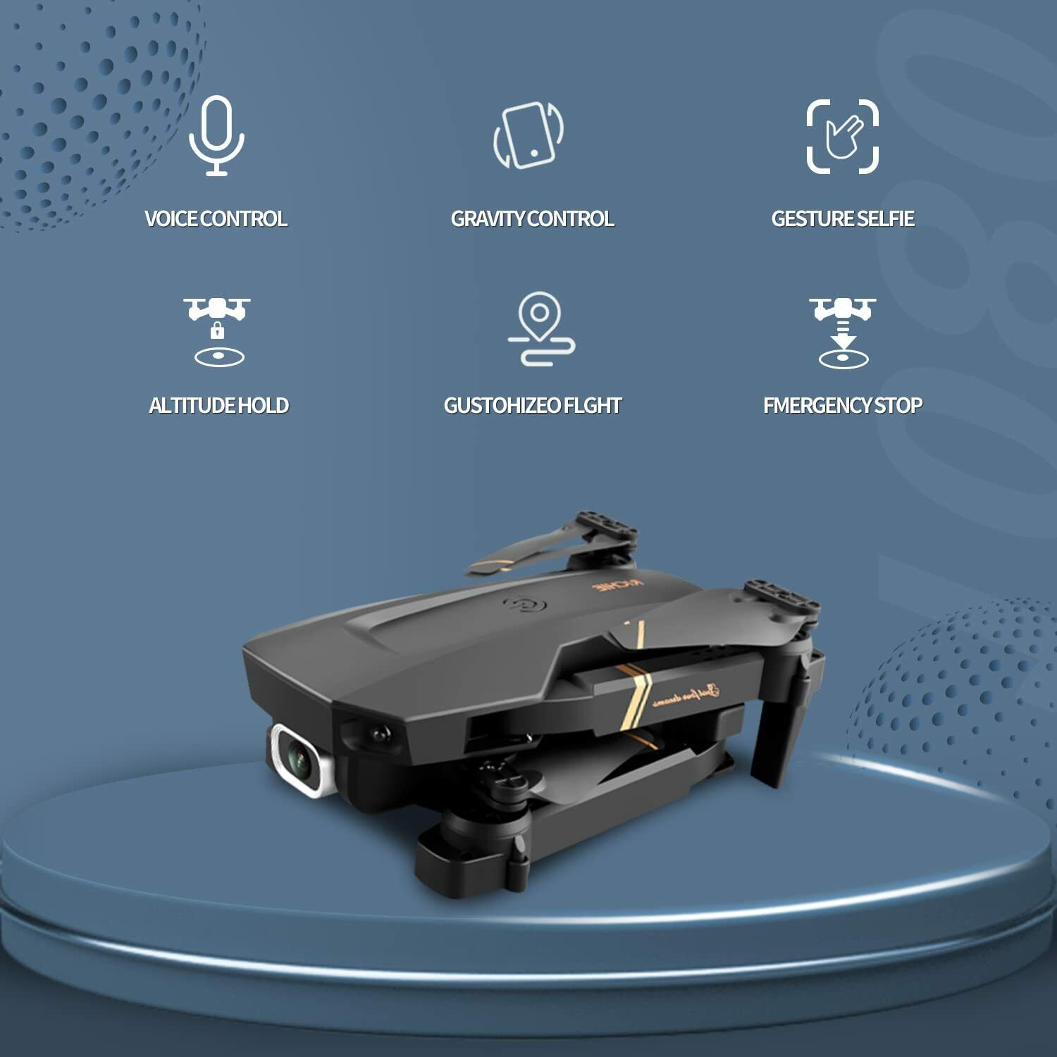 8K HD Dual Camera RC Drone +4 Battery