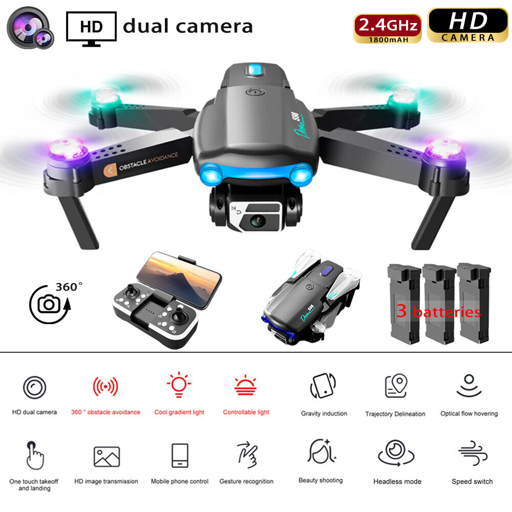 2023 Foldable RC Drone with 4K HD Dual Camera