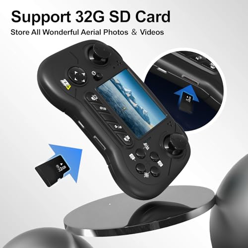 Toladrone Drone con Schermo LCD, Drone con Telecamera 4K per Principianti, Motore Brushless Modalità Headless ESC Camera 3 Modalità di Velocità, Quadricottero RC Pieghevole per Adulti, Droni TD31LCD