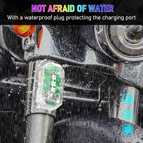 4PCS Rechargeable LED Strobe Lights with Remote