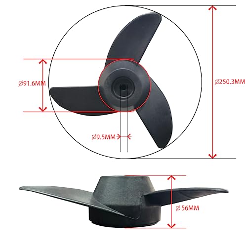 T-BOKO 3-Blade Electric Trolling Motor Propeller