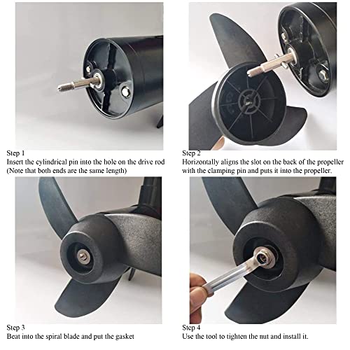 T-BOKO 3-Blade Electric Trolling Motor Propeller