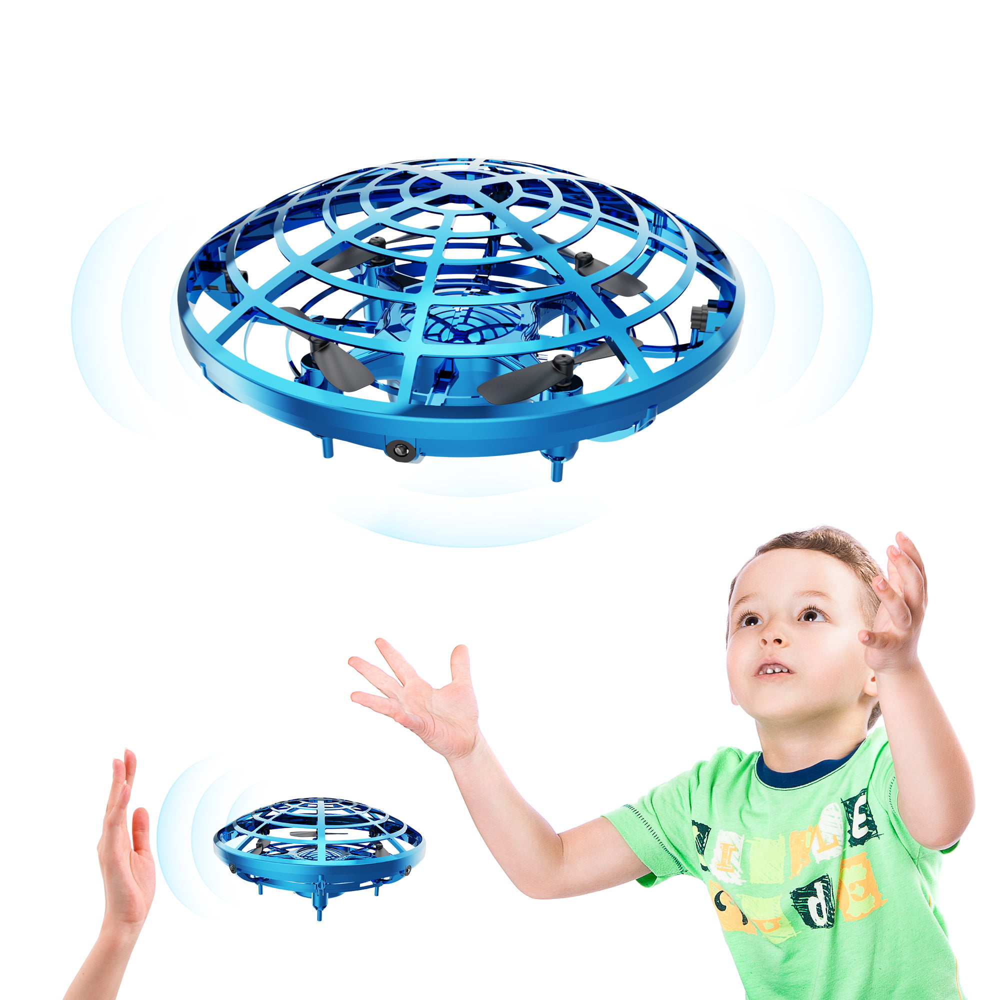 DEERC Hand-Operated Mini Drone for Indoor/Outdoor Play
