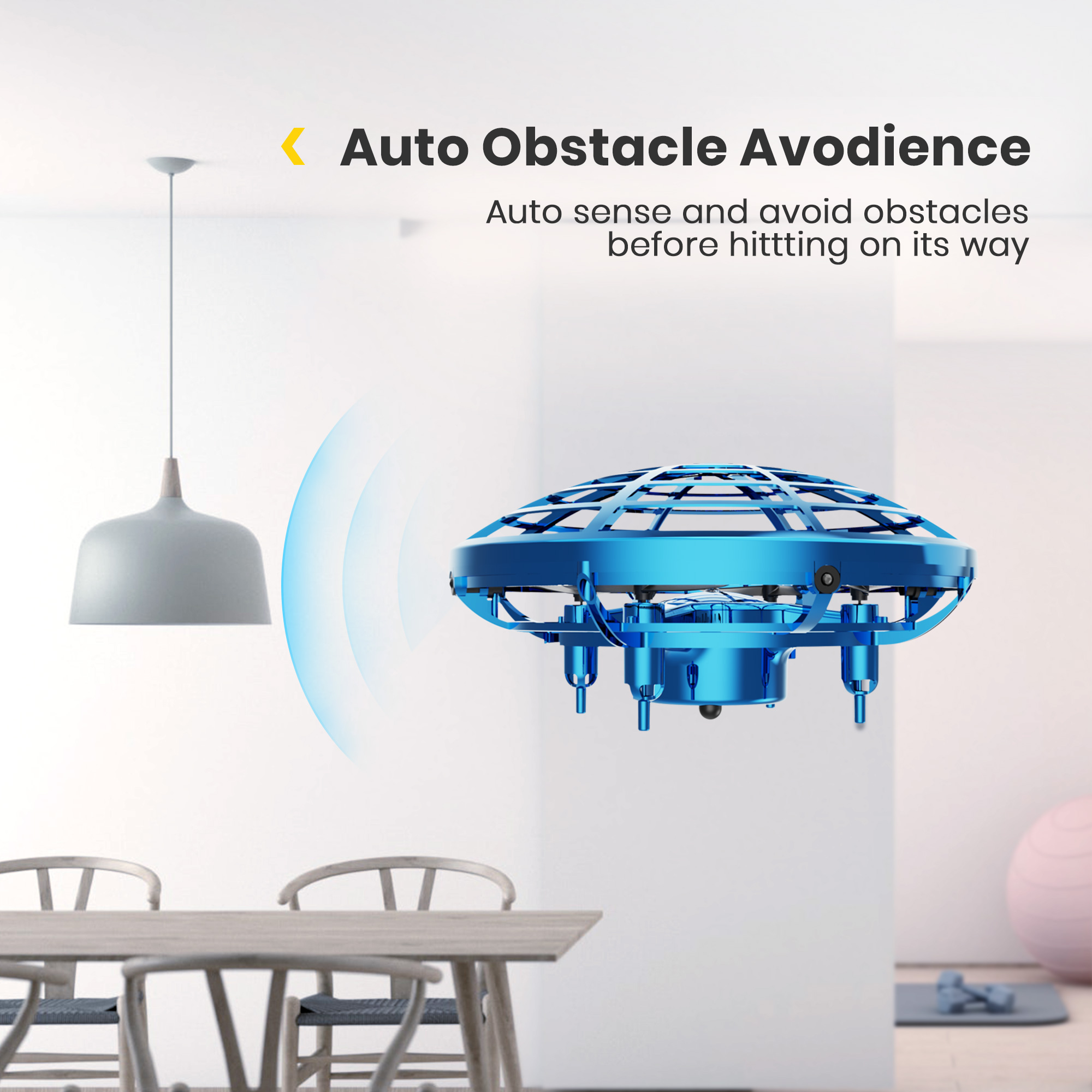 DEERC Hand-Operated Mini Drone for Indoor/Outdoor Play