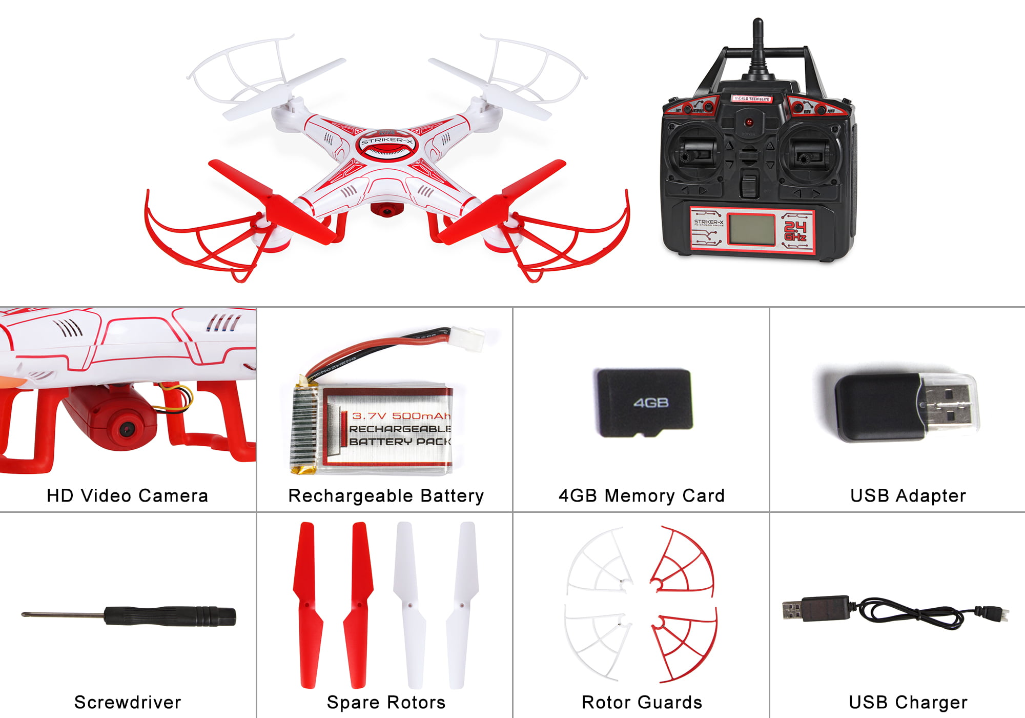 2.4GHz HD Camera RC Drone - Striker-X