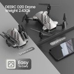 DEERC D20 Mini Drone - HD Camera, Altitude Hold, 3D Flips (Silver)