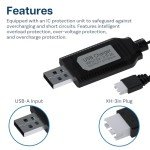 2Pcs LED Charger Cable for LiPo RC Drones