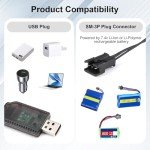 USB Charger Cable for 7.4V Lipo Batteries