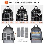 Waterproof Camera Backpack with Laptop Compartment
