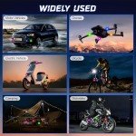 JIZZU 4PCS Wireless LED Strobe Lights Set