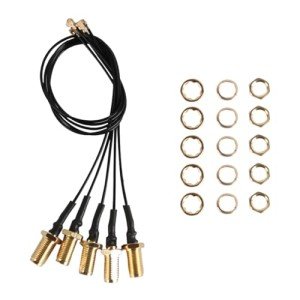 Fasizi 5pcs U.FL to SMA Pigtail Antenna Cables