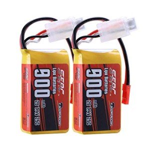 SUNPADOW 7.4V 2S 900mAh Lipo Battery Pack