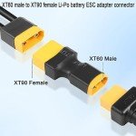 XT60 Male to XT90 Female ESC Adapter - 2 Pcs