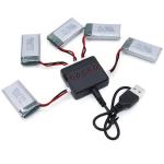 Tosiicop 3.7V 400mAh Drone Battery Pack - 5PCS