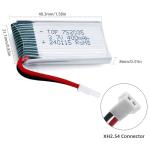 Tosiicop 3.7V 400mAh Drone Battery Pack - 5PCS