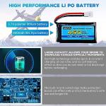 5PCS 3.7V 450mAh Lipo Battery & Charger Set
