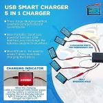 5 Pack 3.7V 800mAh Lipo Battery with Charger