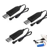 3PCS USB Battery Charger for 3.7V RC Batteries