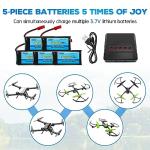 5PCS 3.7V 1200mAh Lipo Battery & Charger Set