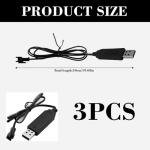 3PCS USB Battery Charger for 3.7V RC Batteries