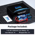 Zeee 2S 5200mAh Lipo Battery for RC Drones